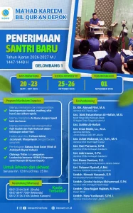 Dibuka! Gelombang Pertama Penerimaan Santri Baru Tahun Ajaran 2026/2027 M